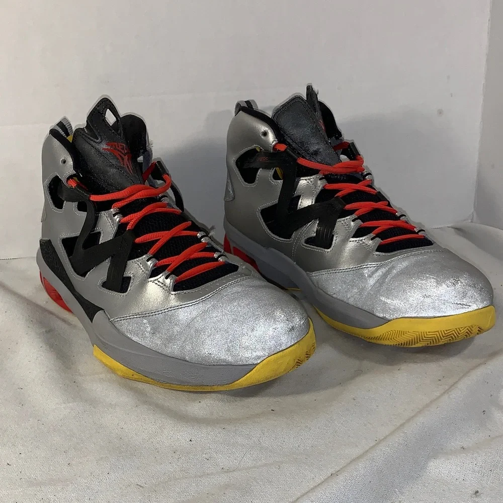 Nike Air Jordan Men’s Melo M9 ‘Nemesis’ Metallic Silver Basketball Sneakers